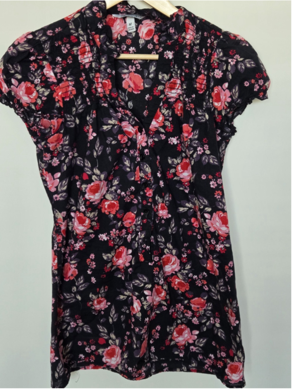 Speechless 100% Cotton Floral Shirt Sz M